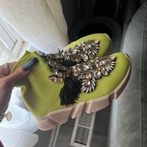 Crystal Sock Sneakers Green